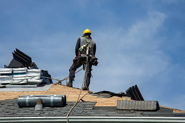 Professional Gutter Installation technician working in Willseyville, NY
